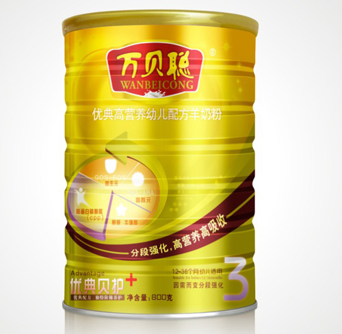 萬(wàn)貝聰優(yōu)典高營(yíng)養(yǎng)幼兒配方羊奶粉聽(tīng)裝