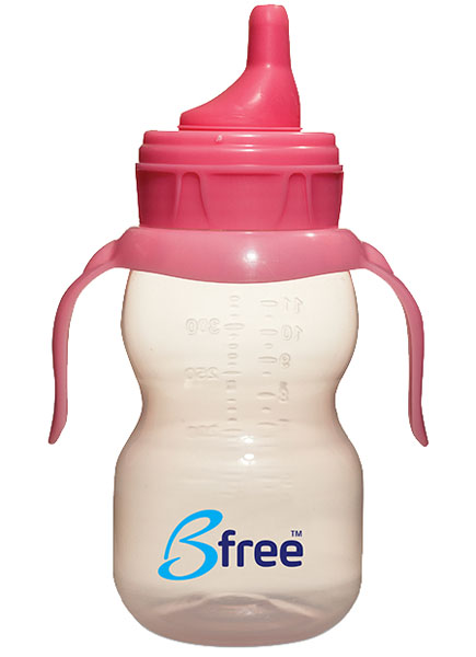 Bfree粉紅色雙柄易把握學(xué)飲杯300ml