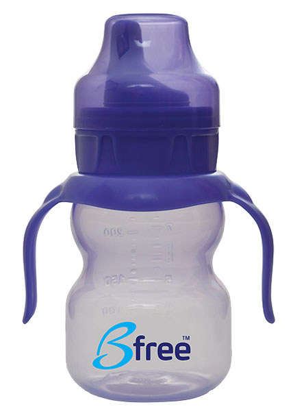 Bfree紫色帶蓋易把握學飲杯200ml
