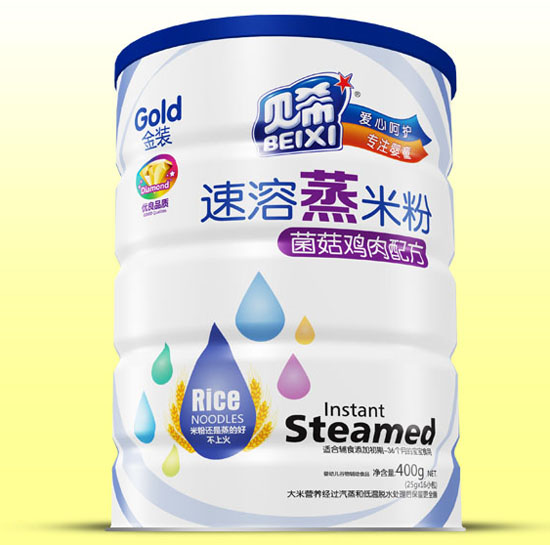 貝希菌菇雞肉速溶蒸米粉鐵聽(tīng)