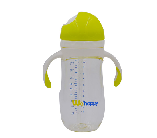 300ml旋轉(zhuǎn)蘑菇頭PA學飲杯綠色正面