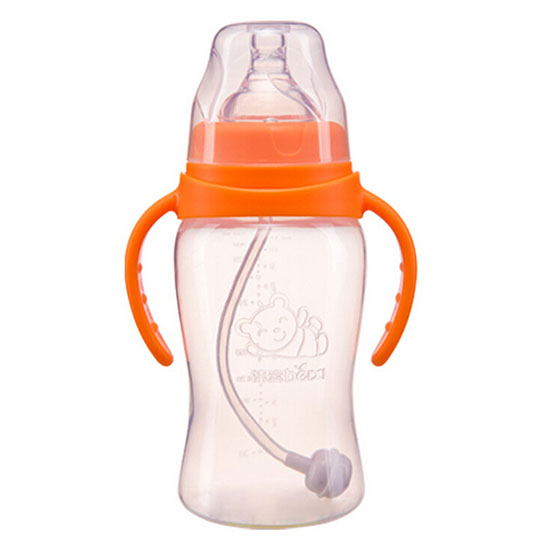 倍喜寬口弧形PP奶瓶330ml(橙色)
