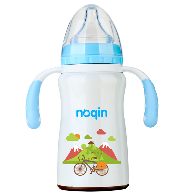 諾親保溫奶瓶 藍色200ml