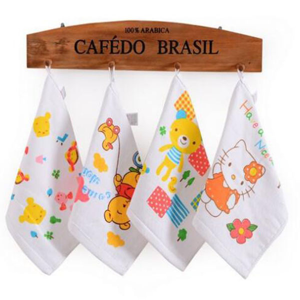 轉(zhuǎn)轉(zhuǎn)熊雙層嬰幼兒紗布掛扣小方巾