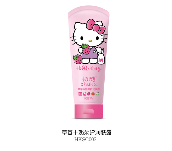 Hello Kitty初酷草莓牛奶柔護(hù)潤膚露 200g