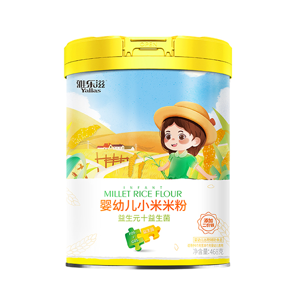 雅樂(lè)滋嬰幼兒小米米粉 益生元+益生菌 聽(tīng)裝