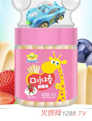金盾愛(ài)嬰牛奶藍(lán)莓草莓味口水棒60g酥性餅干招商代理