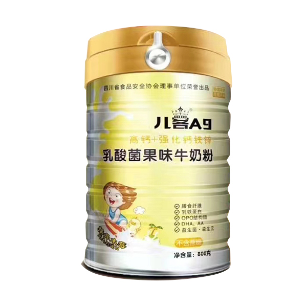 兒客乳高鈣+強(qiáng)化鈣鐵鋅酸菌果味牛奶粉