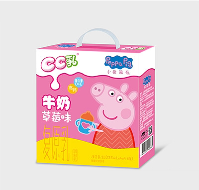 小豬佩奇CC乳復(fù)原乳調(diào)制乳草莓味125ml×16