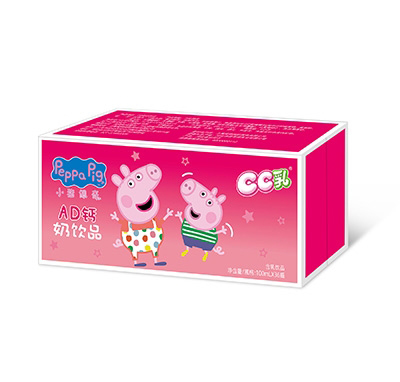 小豬佩奇CC乳AD鈣奶飲品草莓味100mlx36瓶
