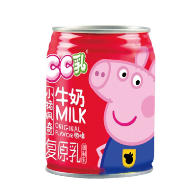 小豬佩奇CC乳牛奶復原乳調(diào)制乳245ml