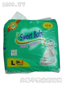靜潔嬰兒紙尿褲大號34加2包裝
