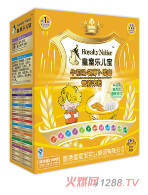 皇室樂(lè)兒寶牛初乳胡蘿卜淮山營(yíng)養(yǎng)米粉300克