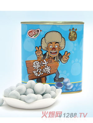 熊出沒(méi)105g迷你罐果汁軟糖藍(lán)莓味