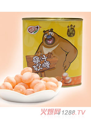 熊出沒(méi)105g迷你罐果汁軟糖香橙味