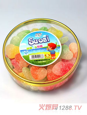 所愛(ài)鮮果VC軟糖心形多彩色