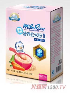兒葆胡蘿卜蔬菜草本小米營(yíng)養(yǎng)奶米粉盒裝