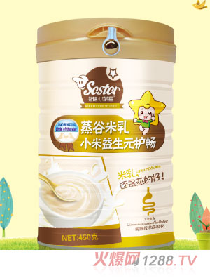 小萌星小米益生元護(hù)暢蒸谷米乳