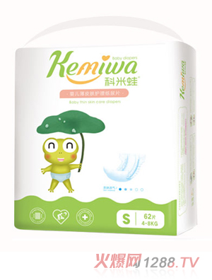 科米蛙嬰兒薄皮膚護(hù)理紙尿片S