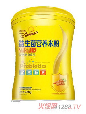 迪米熊益生菌營(yíng)養(yǎng)米粉-胡蘿卜小蠻腰罐裝