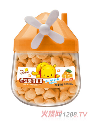 迪米熊益生菌溶豆豆-甜橙味風(fēng)車(chē)罐