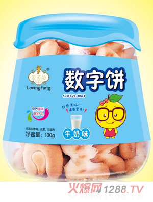 愛茵坊牛奶味香蕉味數字餅干兒童餅干小零食代理