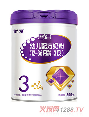 圣元優(yōu)強(qiáng)蜜蓓幼兒配方奶粉（12-36月齡，3段）800g