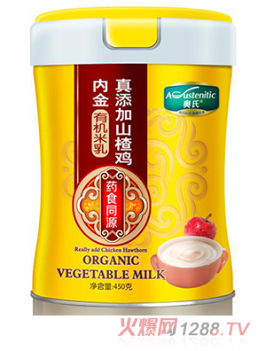 奧氏真添加山楂雞內(nèi)金有機(jī)米乳450克
